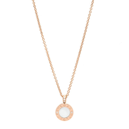 Bulgari 18K Rose Gold Diamond Black Onyx Mother of Pearl BVLGARI BVLGARI Pendant Necklace 4 of 7