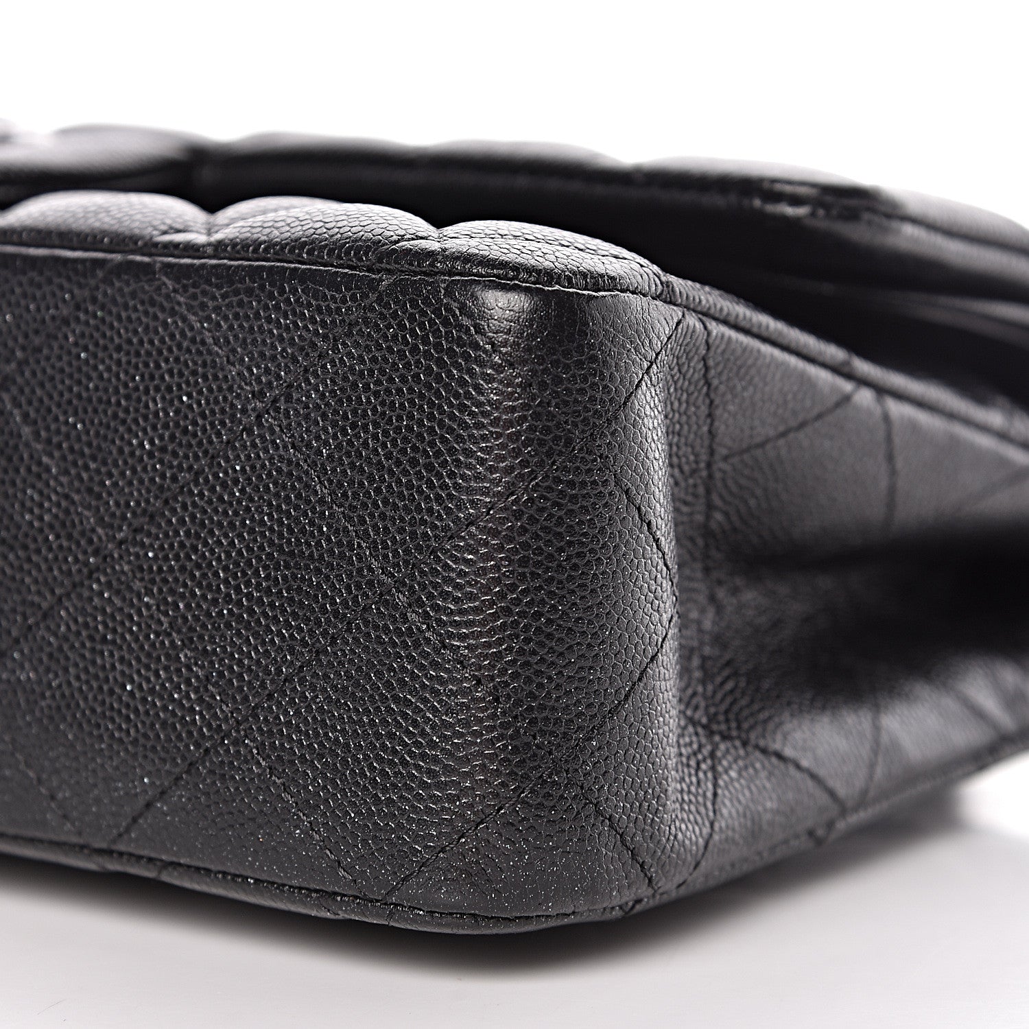 Chanel Iridescent Caviar Quilted Medium Double Flap Black 10 of 13