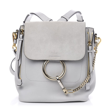 Chloe Suede Calfskin Small Faye Backpack Airy Grey 1 of 11