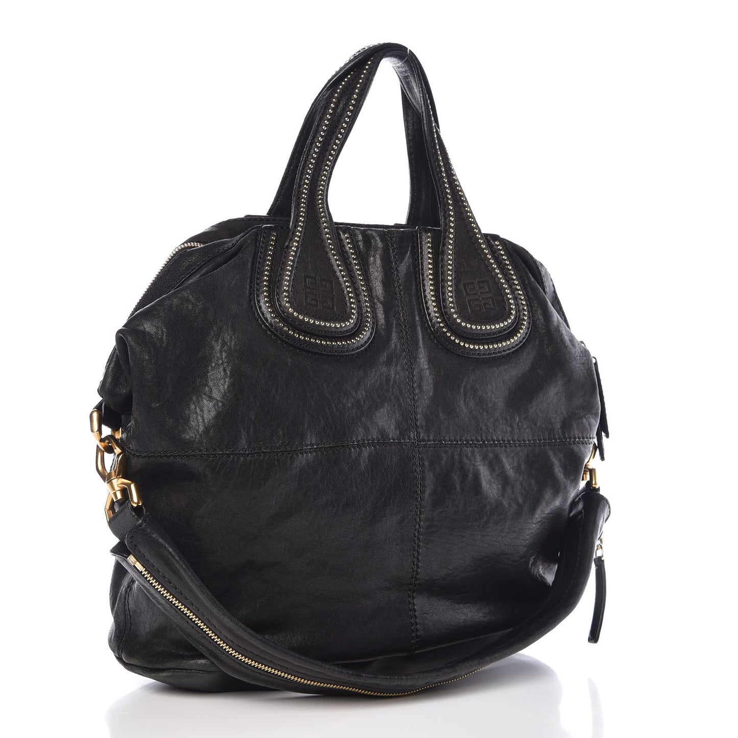 Lambskin Studded Nightingale Black