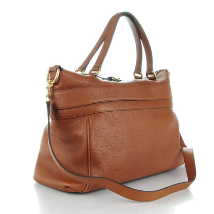 Gucci Pebbled Calfskin Ride Medium Top Handle Bag Brown 3 of 8