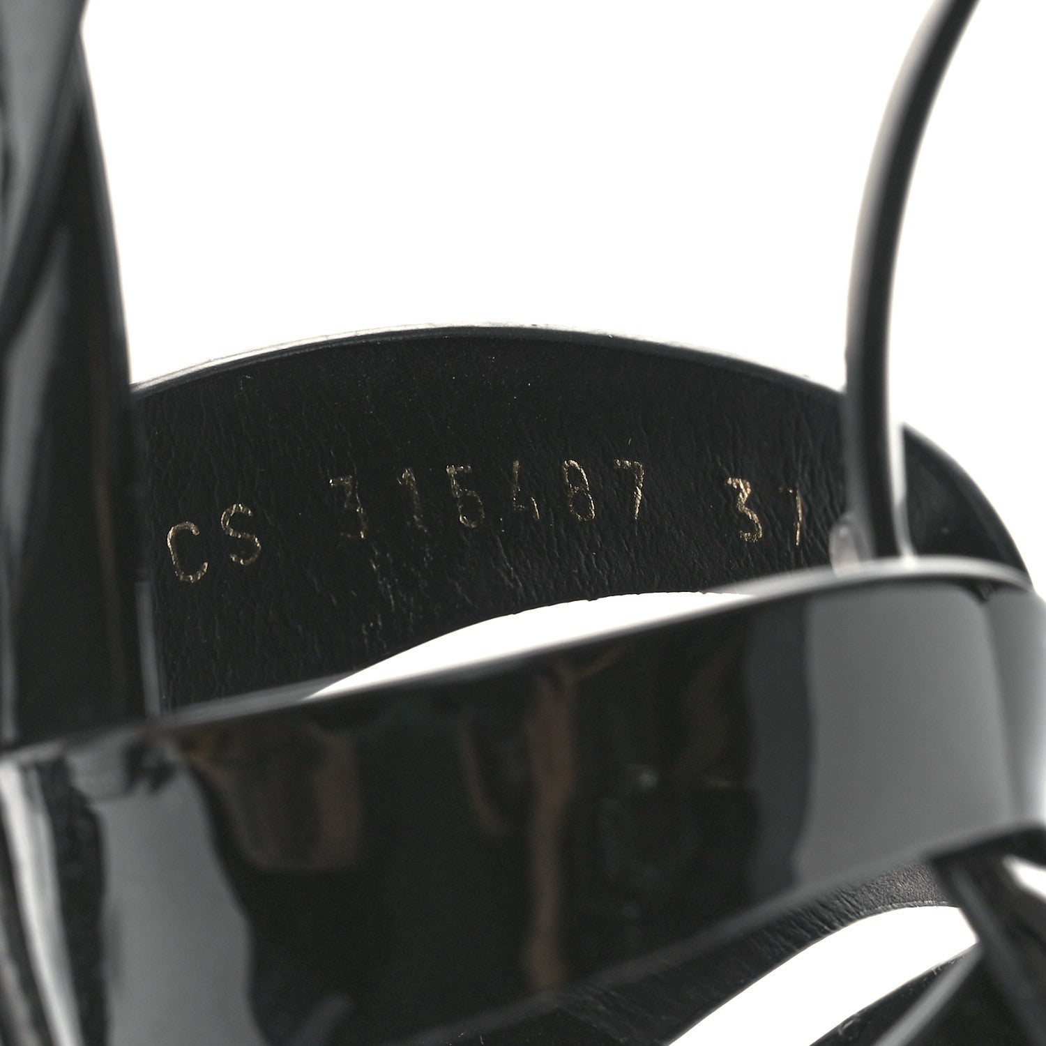 Saint Laurent Patent Tribute 105 Platform Sandals 37 Black 8 of 9