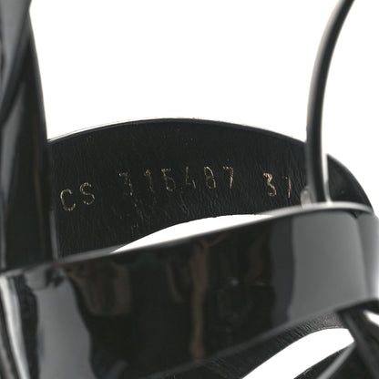 Saint Laurent Patent Tribute 105 Platform Sandals 37 Black 8 of 9