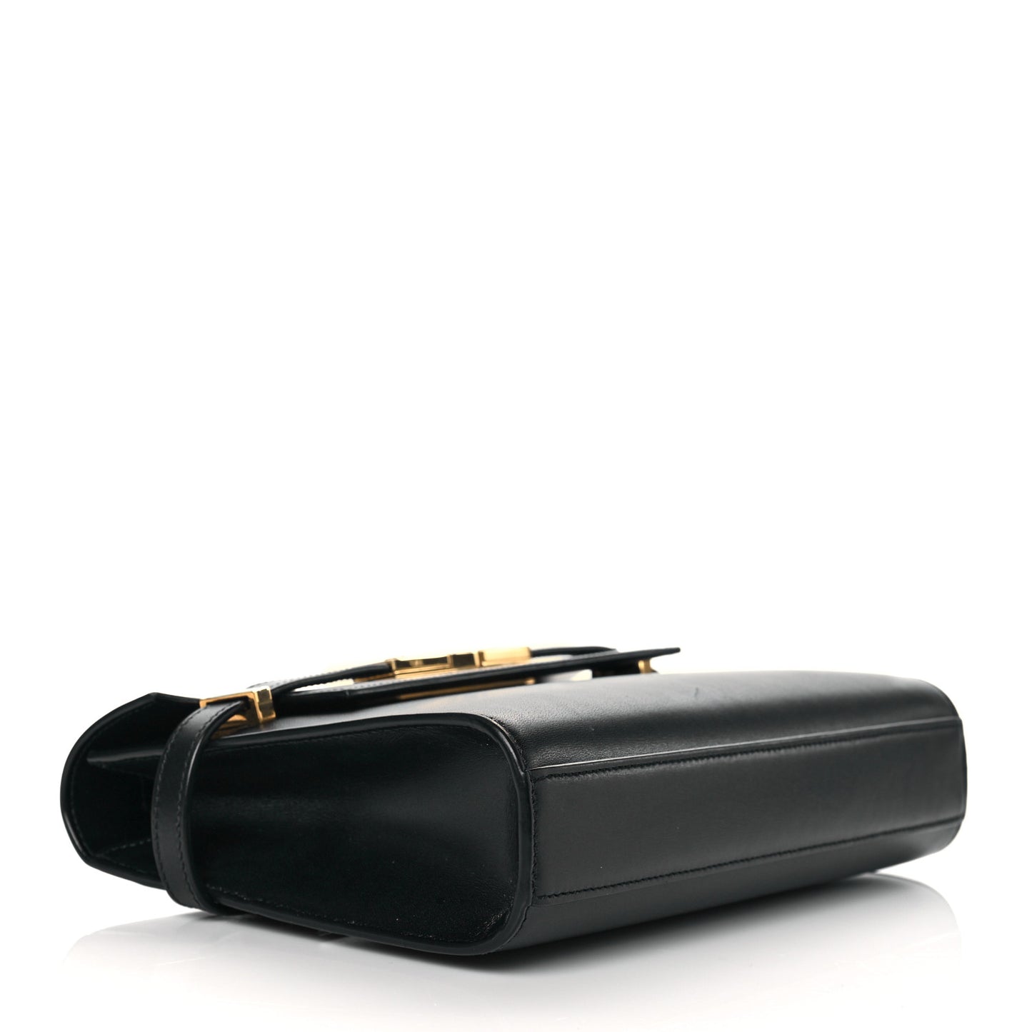 Smooth Calfskin Manhattan Shoulder Bag Black