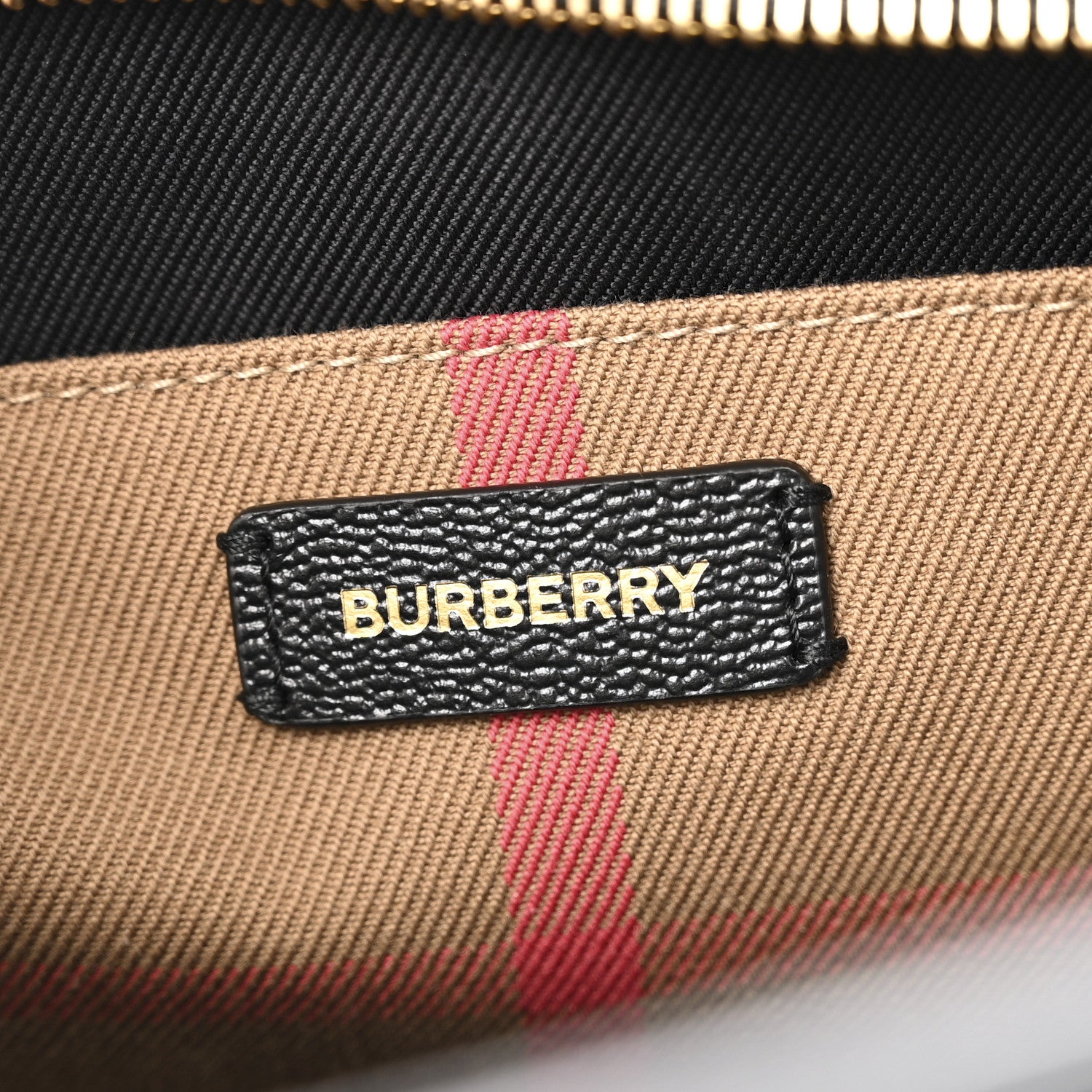 Burberry Calfskin Mega Check Small Banwell Tote Black 6 of 11