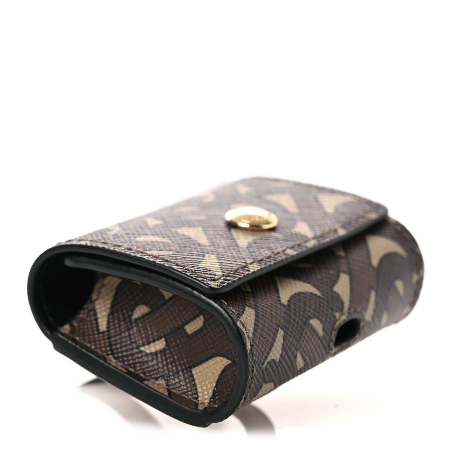 Burberry E-canvas Monogram TB AirPods Pro Case Bridle Brown