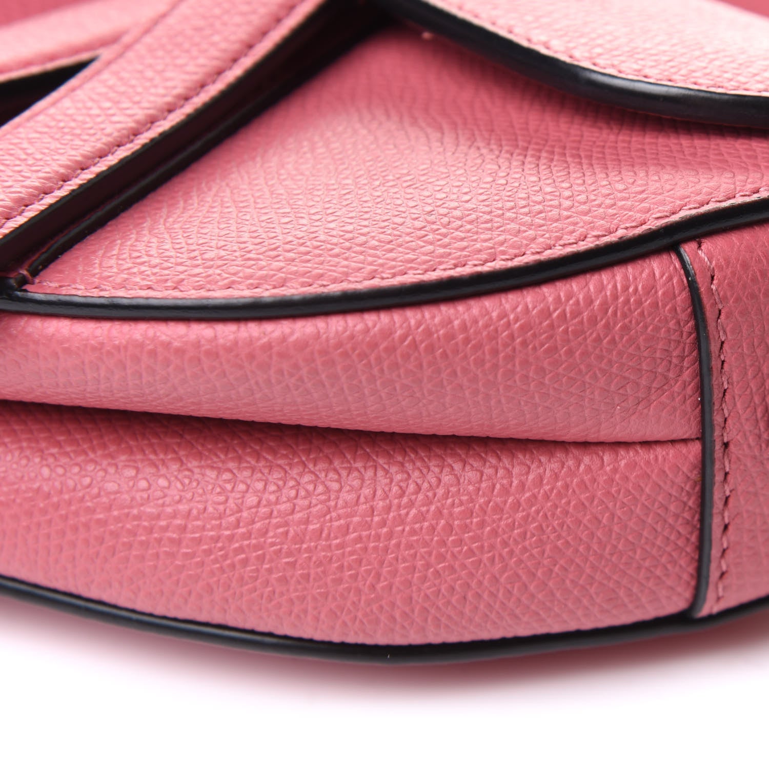 Christian Dior Grained Calfskin Mini Saddle Bag Pink 9 of 10