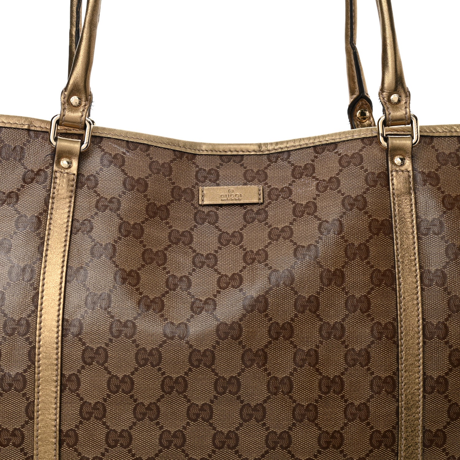 Gucci Crystal Monogram Large Joy Tote Gold 11 of 17