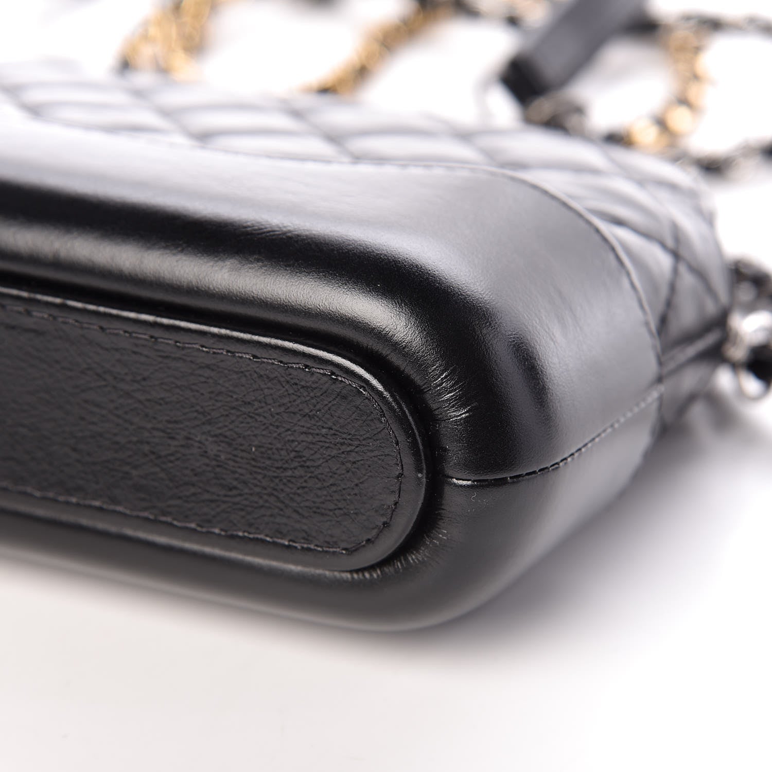 Chanel Aged Calfskin Quilted Small Gabrielle Clutch With Chain Black 14 of 14