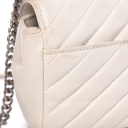 Saint Laurent Sheepskin Matelasse Monogram Classic Baby Chain Bag White 10 of 21