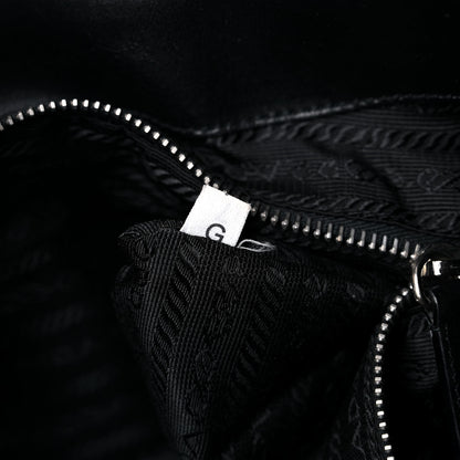 Prada Tessuto Nylon Moon Shoulder Bag Black 5 of 19