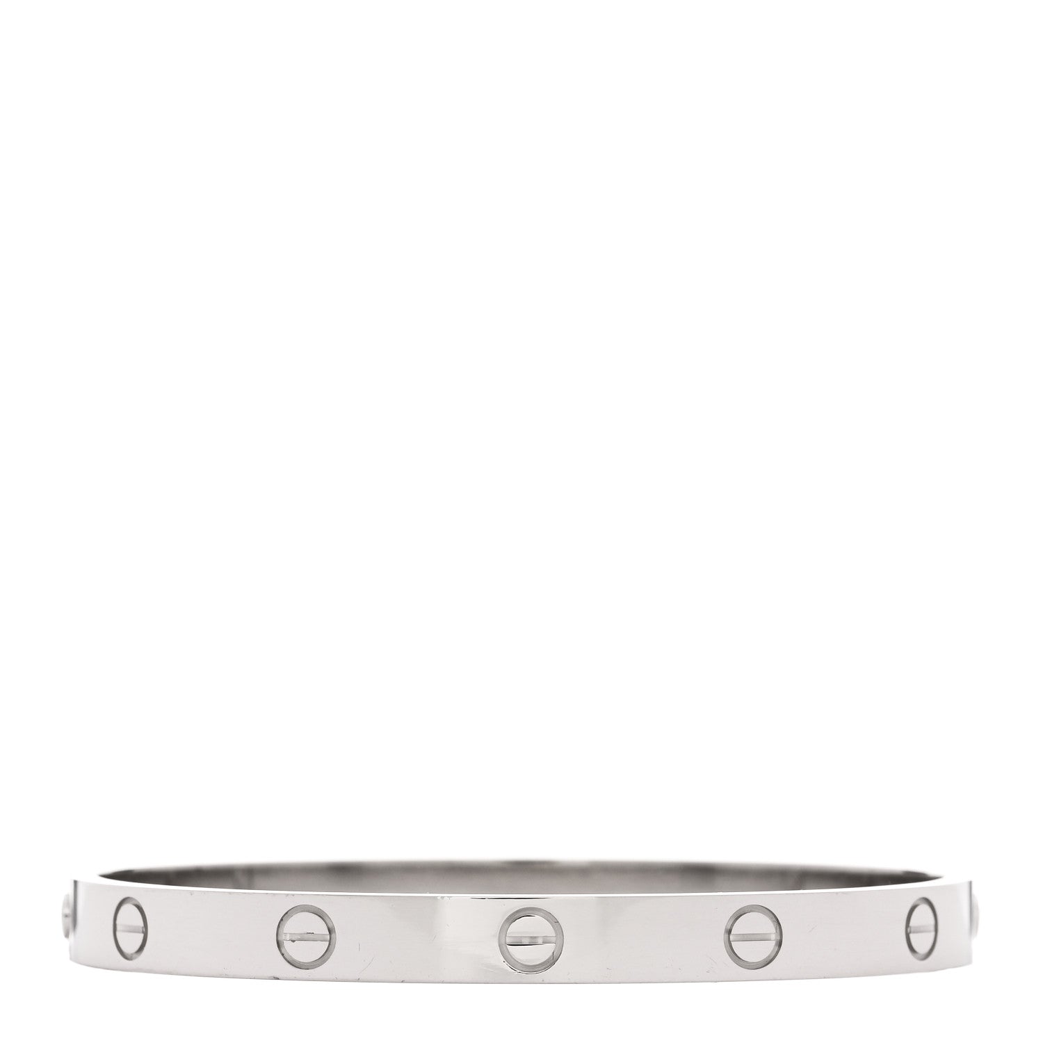Cartier 18K White Gold LOVE Bracelet 18 2 of 9