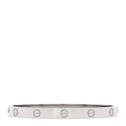 Cartier 18K White Gold LOVE Bracelet 18 2 of 9