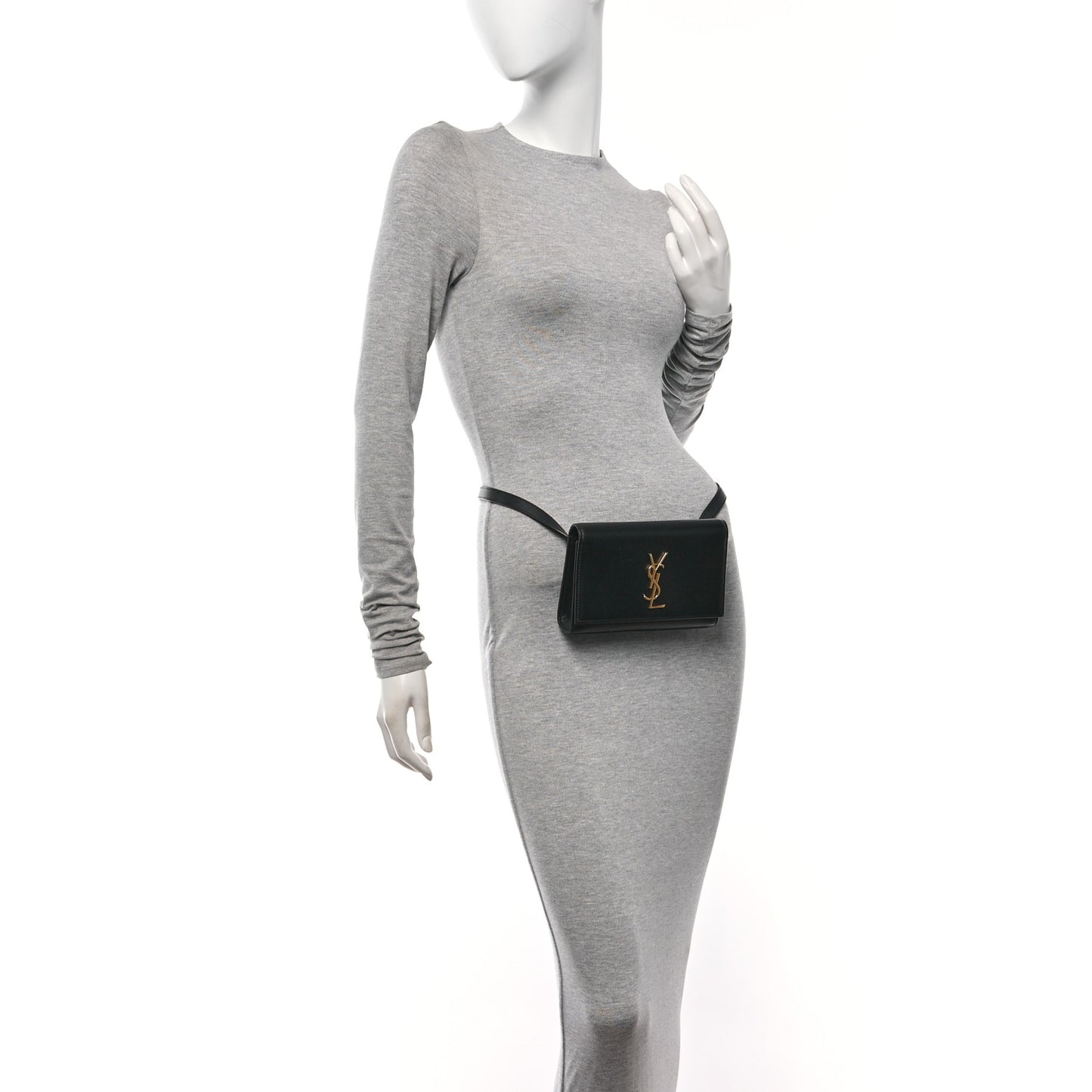 Smooth Calfskin Monogram Kate Belt Bag Black