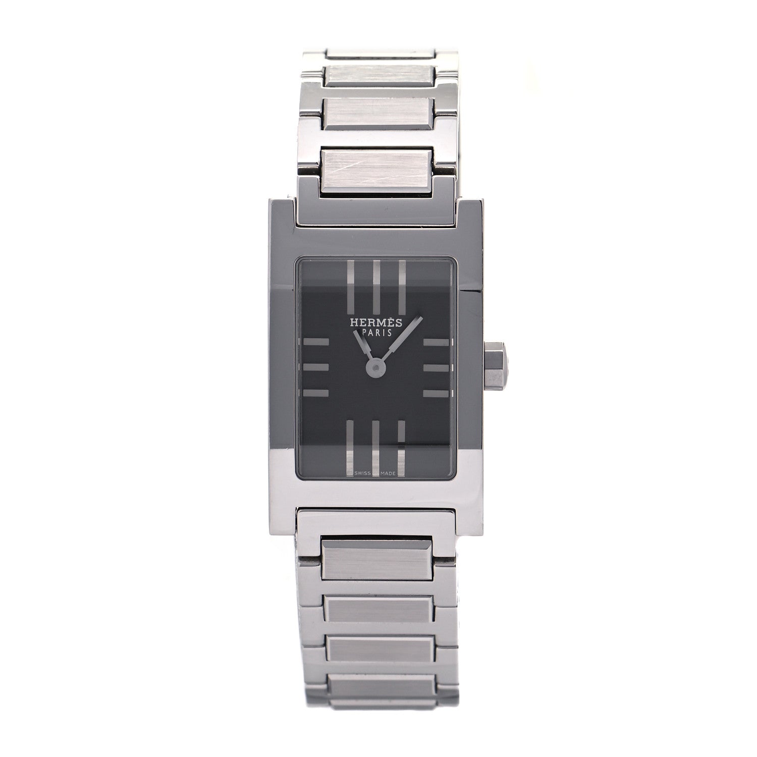 Hermes Stainless Steel 19mm Tandem Quartz Watch Gray 1 of 6