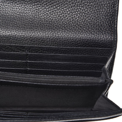 Gucci Pebbled Calfskin Large Soho Continental Wallet Black 10 of 15