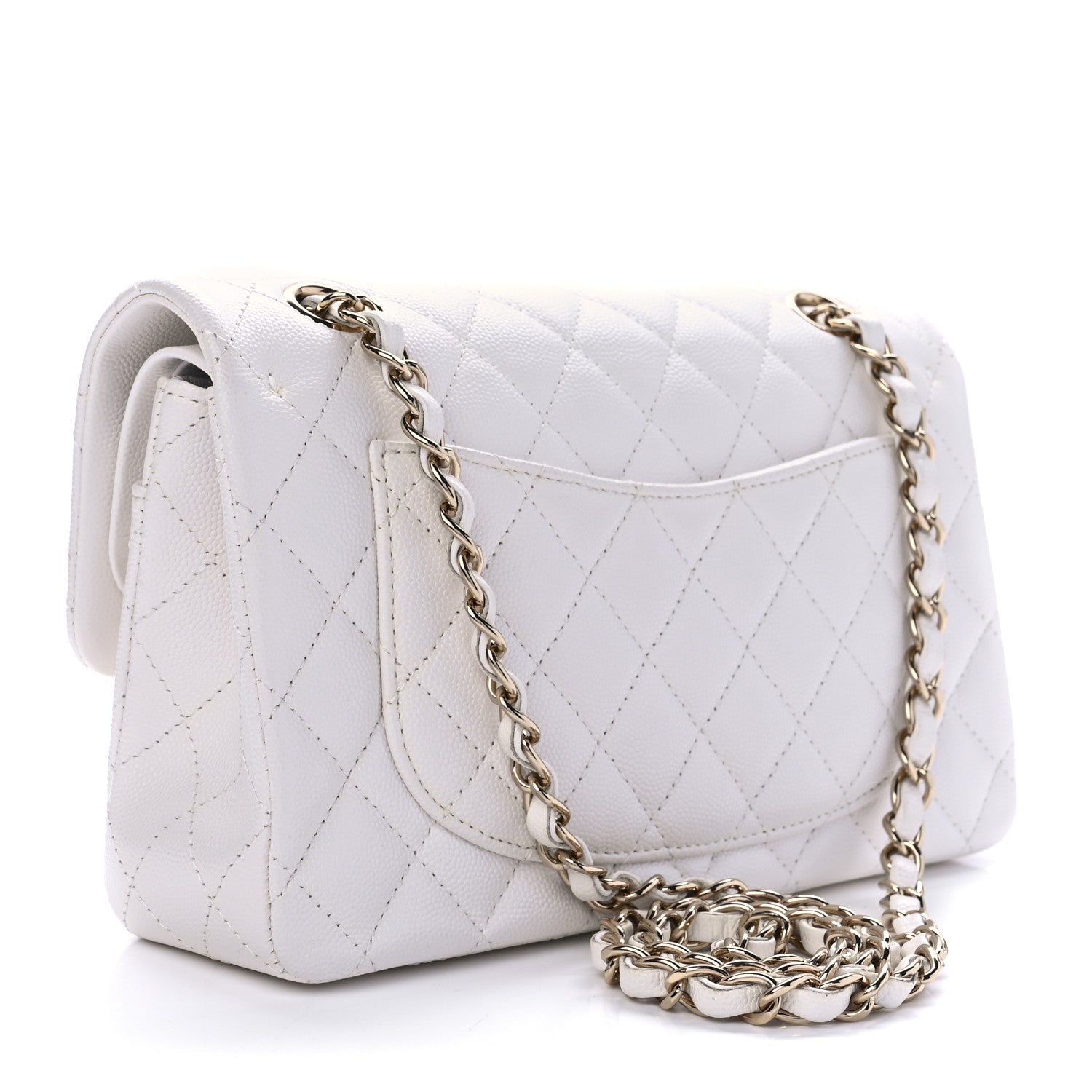 Chanel Caviar Quilted Small Double Flap White 3 of 11