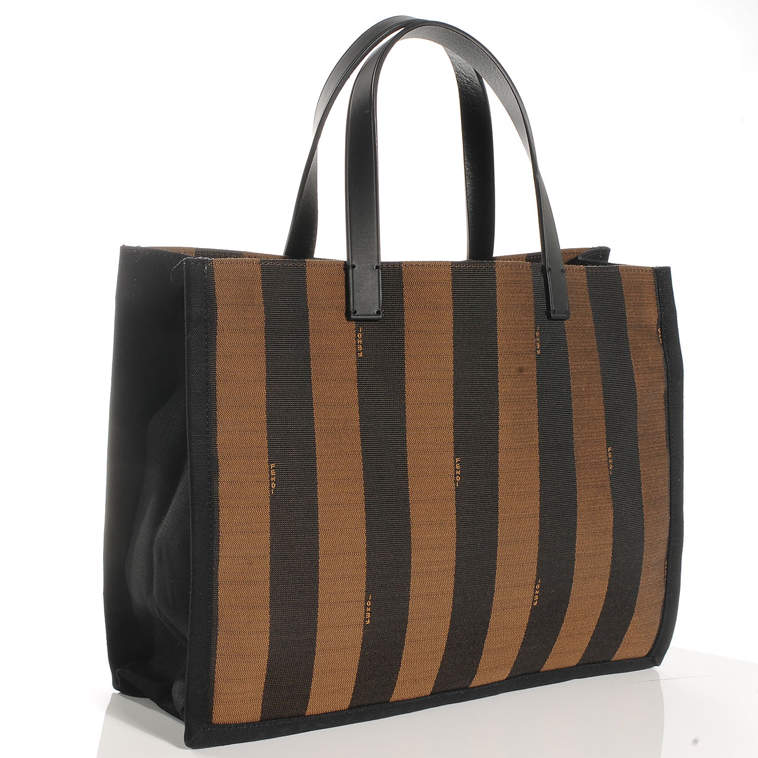 Fendi Pequin Shopping Tote Tobacco 3 of 8