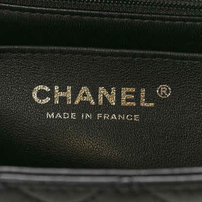 Chanel Lambskin Quilted Mini Top Handle Rectangular Flap Black 6 of 10