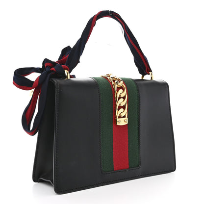 Gucci Calfskin Small Sylvie Shoulder Bag Black 3 of 12