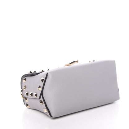 Valentino Garavani Vitello Mini Rockstud Crossbody Bag Pastel Grey 4 of 9