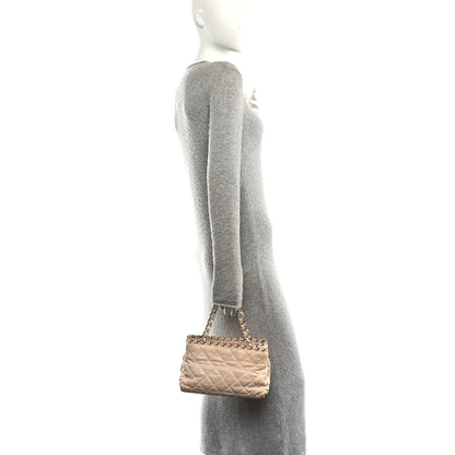Chanel Lambskin Quilted Mini Chain Me Tote Light Beige 2 of 10