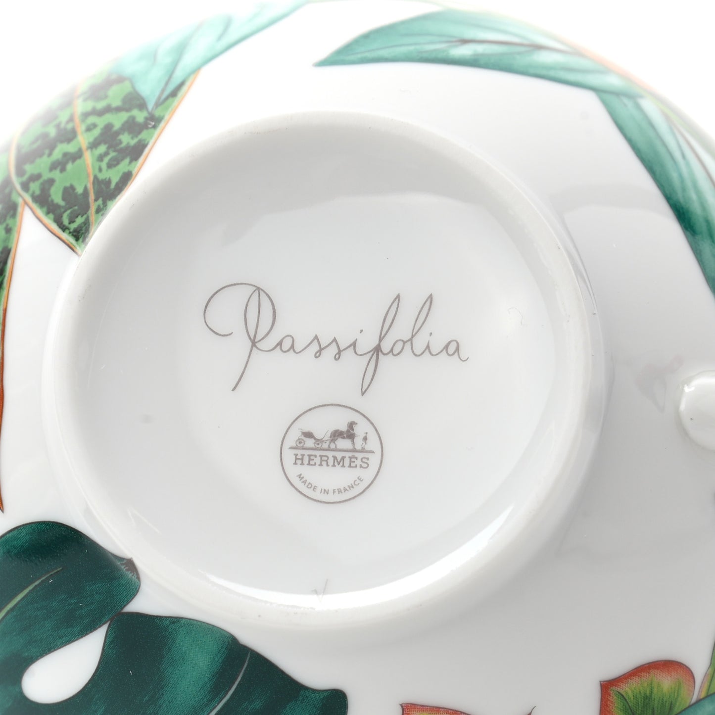 Porcelain Passifolia Tea Cup And Saucer Set Of 2