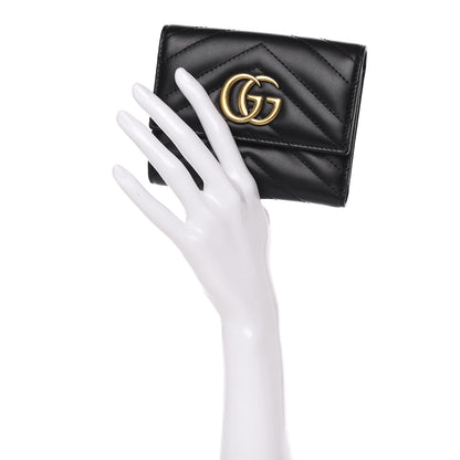 Gucci Calfskin Matelasse GG Marmont Wallet Black 2 of 8