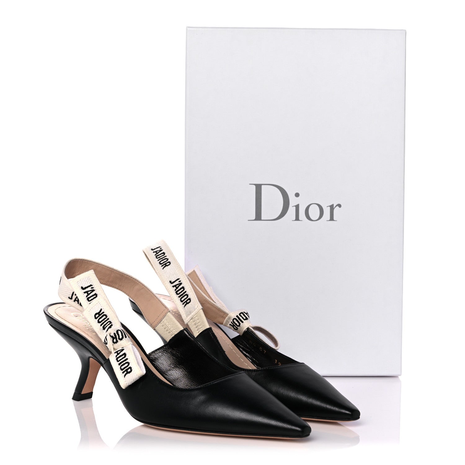 Christian Dior Lambskin Ribbon J'Adior Slingback 65mm Pumps 36 Black 10 of 10