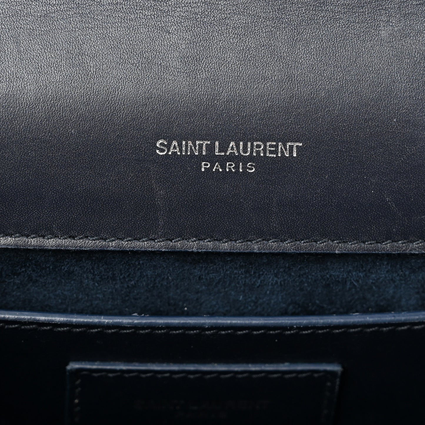 Smooth Calfskin Medium Classic Monogram Kate Tassel Satchel Marine