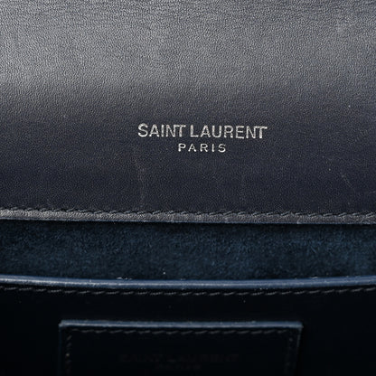 Saint Laurent Smooth Calfskin Medium Classic Monogram Kate Tassel Satchel Marine 5 of 10
