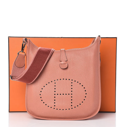 Hermes Taurillon Clemence Amazone Evelyne III PM Crevette 20 of 20