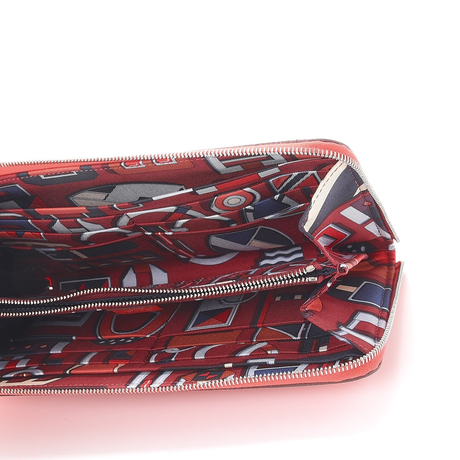 Hermes Epsom Silk'In Wallet Rose Jaipur Fauve Rouge Grenat 5 of 7