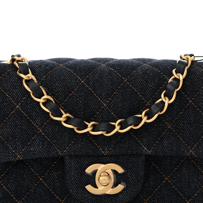 Chanel Denim Quilted Mini Rectangular Flap Dark Blue 7 of 10