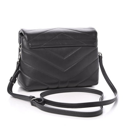 Saint Laurent Calfskin Y Quilted Monogram Toy Loulou Crossbody Bag Storm 2 of 10