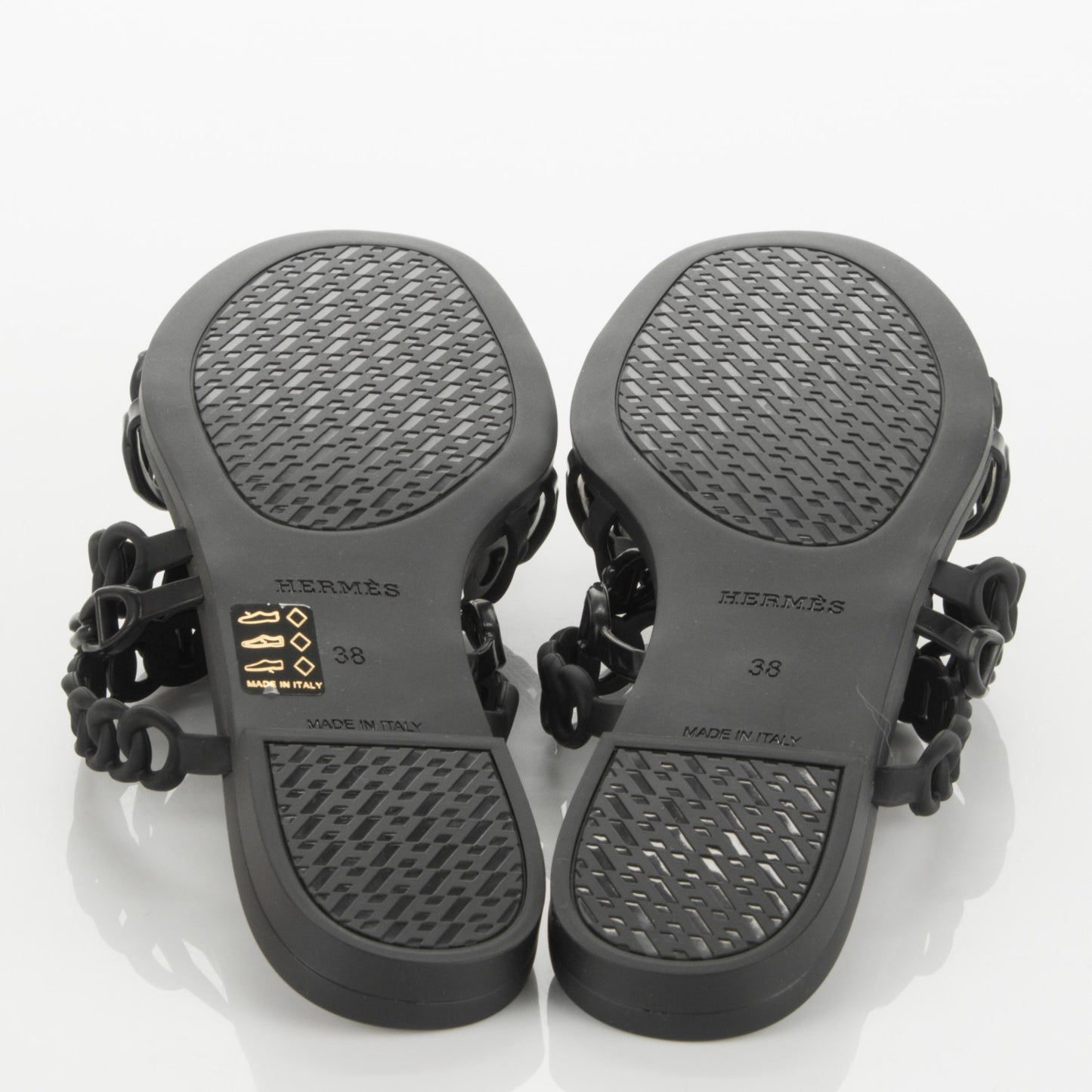 Rubber Chaine d'Ancre Nude Sandals 38 Black
