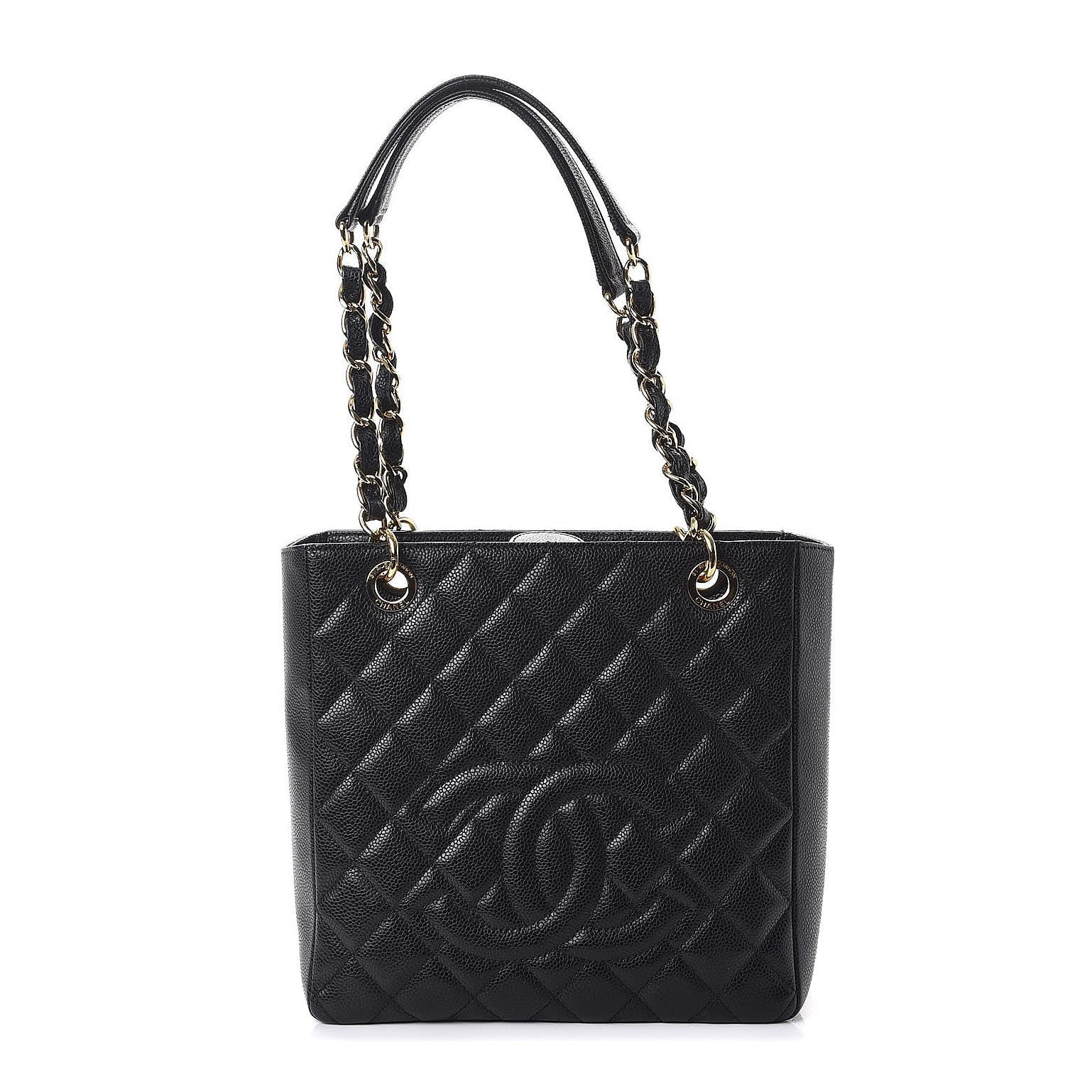 Chanel Caviar Quilted Petit Shopping Tote PST Black 1 of 8