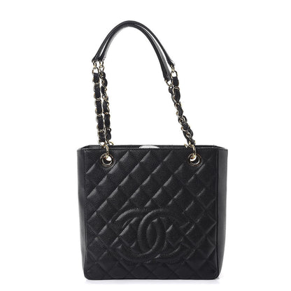 Chanel Caviar Quilted Petit Shopping Tote PST Black 1 of 8