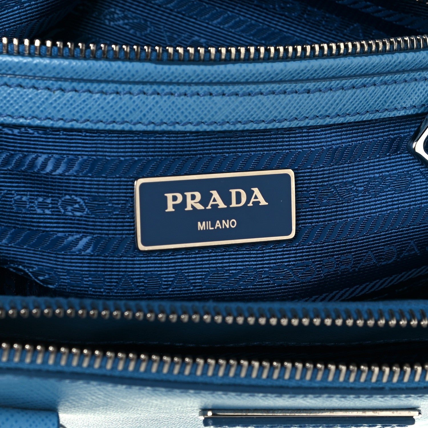 Prada Saffiano Small Galleria Double Zip Tote Mare 6 of 11