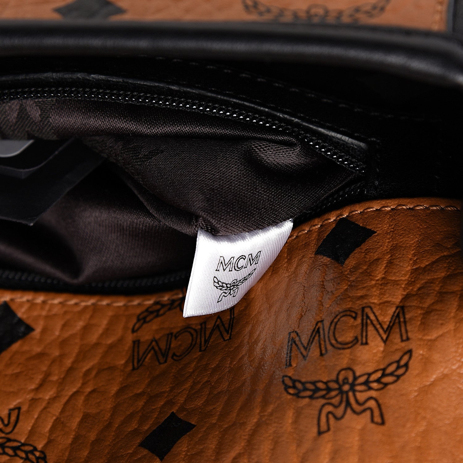 MCM Visetos Small Crossbody Flap Messenger Cognac 6 of 11