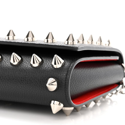 Christian Louboutin Calfskin Empire Maxi Spikes Paloma Clutch Black 10 of 11