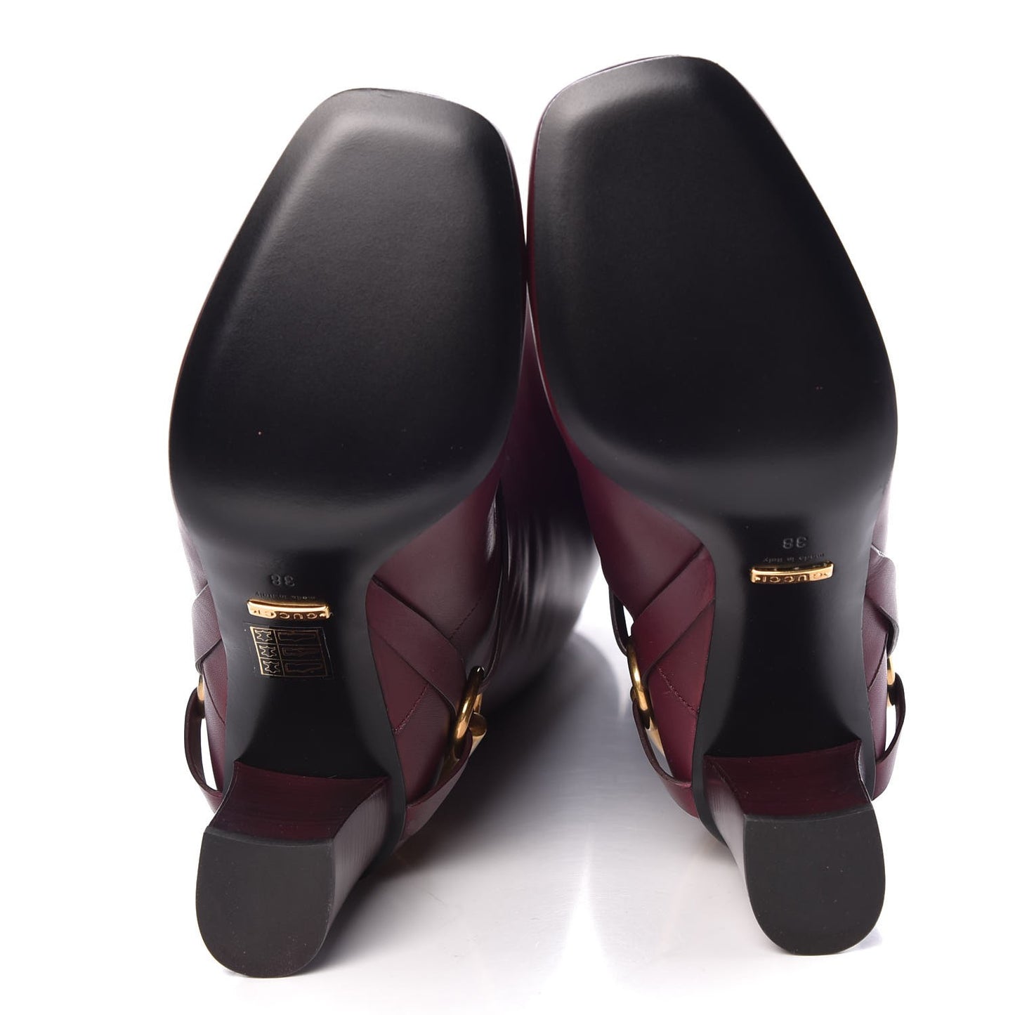 Calfskin Lifford Knee High Boots 38 Classic Burgundy