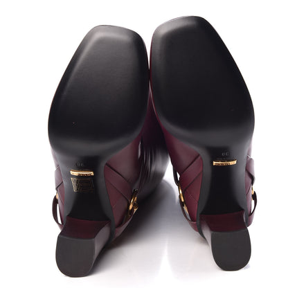 Gucci Calfskin Lifford Knee High Boots 38 Classic Burgundy 5 of 8