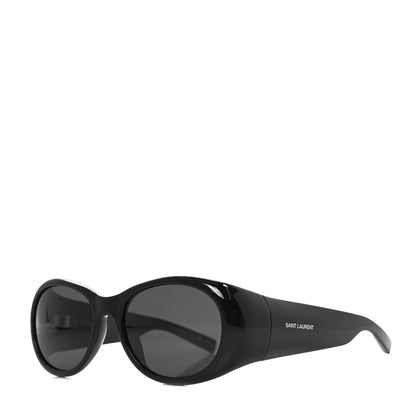 Saint Laurent Acetate Oval Sunglasses SL736 Black 1 of 8