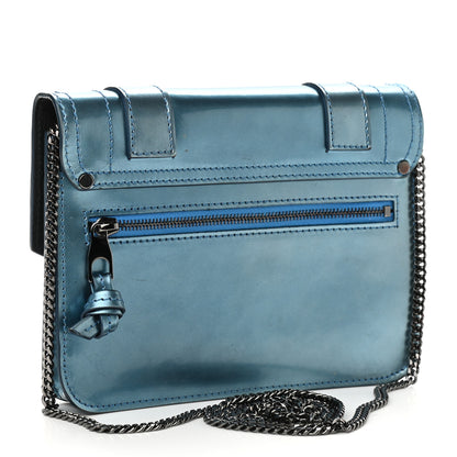 Proenza Schouler Metallic Calfskin PS1 Large Chain Wallet Ocean 3 of 8