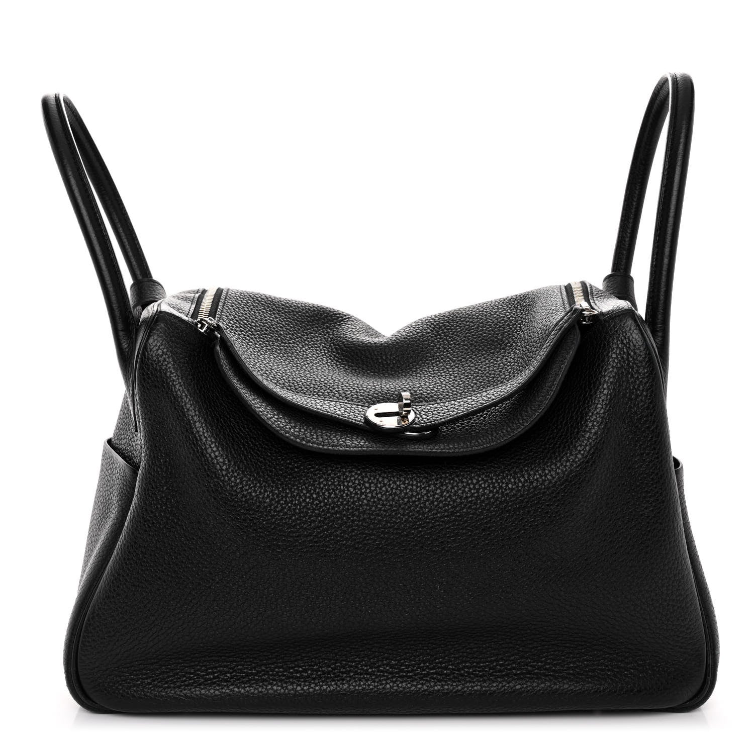 Hermes Taurillon Clemence Lindy 34 Black 1 of 10