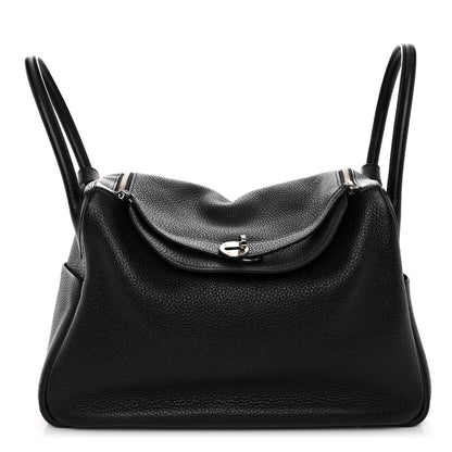 Hermes Taurillon Clemence Lindy 34 Black 1 of 10