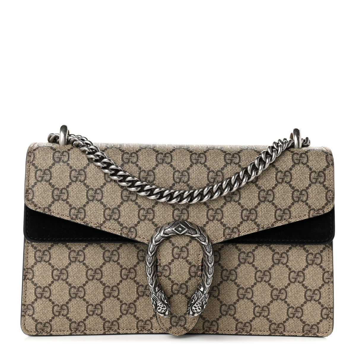 GG Supreme Monogram Small Dionysus Shoulder Bag Black