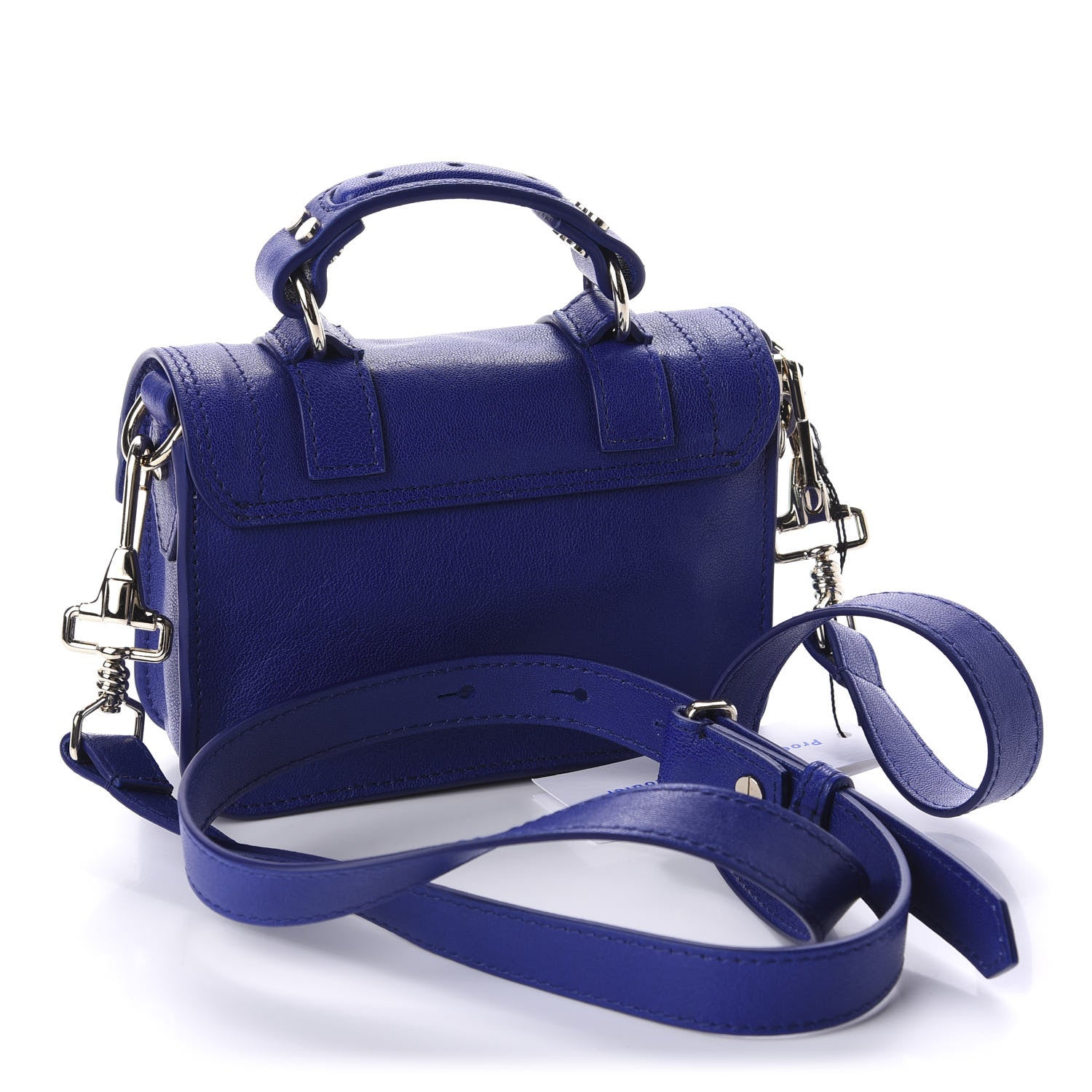 Proenza Schouler Lambskin Micro PS1 Satchel Sapphire 3 of 9