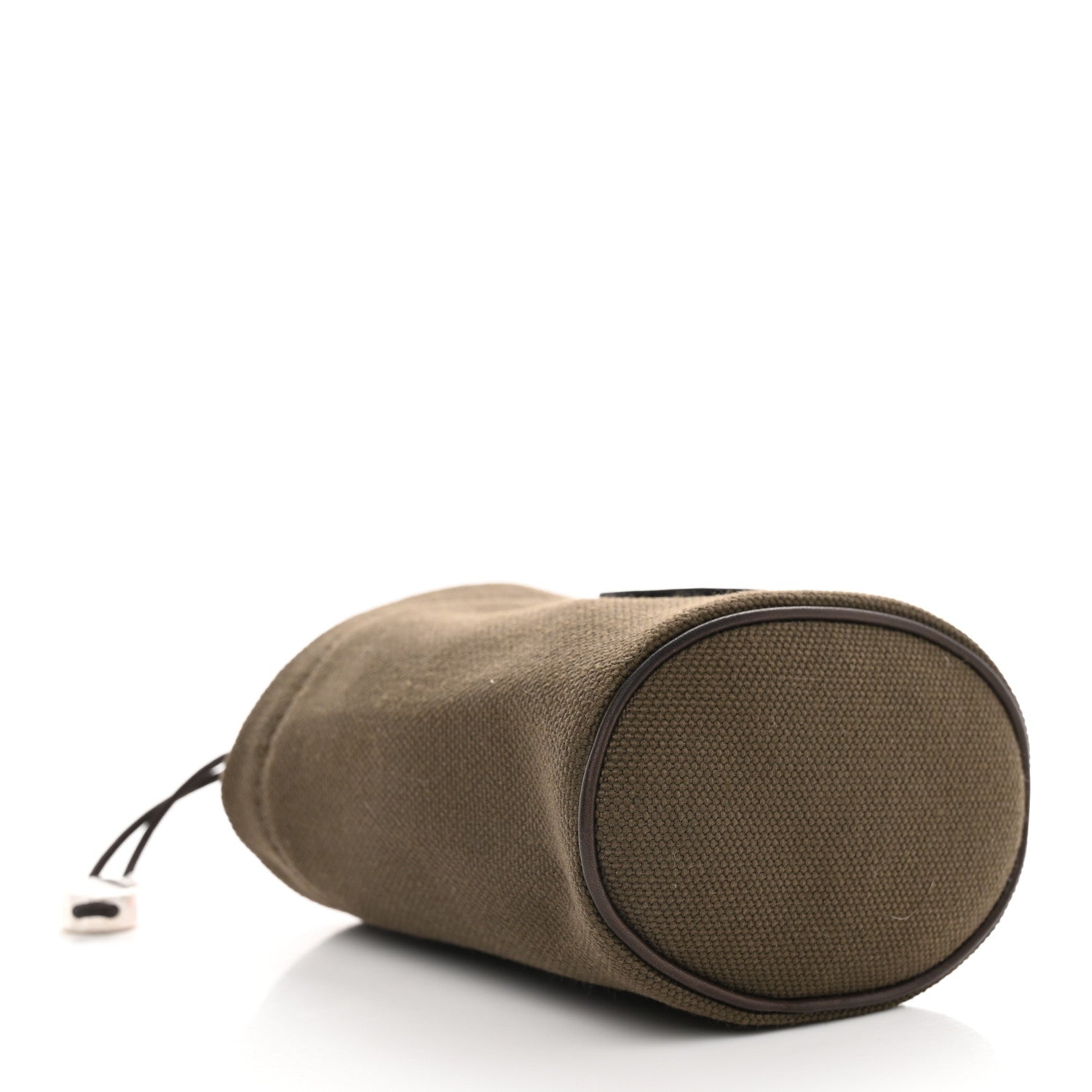 Hermes Coated Canvas On-the-Go Dog Pouch Kaki Feu 4 of 8